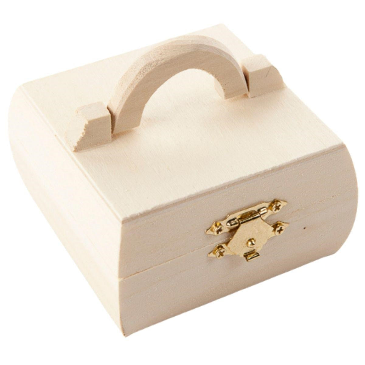 Cofanetto bombato in legno per decoupage, 8x8H5 cm (kit da 10)