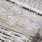 Scatola in vimini con fodera, 47x35H18 cm, set di 3