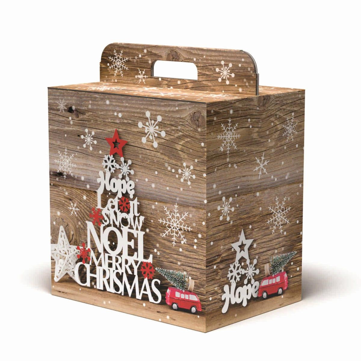 Scatola in cartone a forma di albero di Natale, 33x24H34 cm (kit da 10)