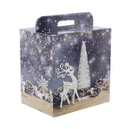 Scatola in cartone con renne, 33x24H34 cm (kit da 10)