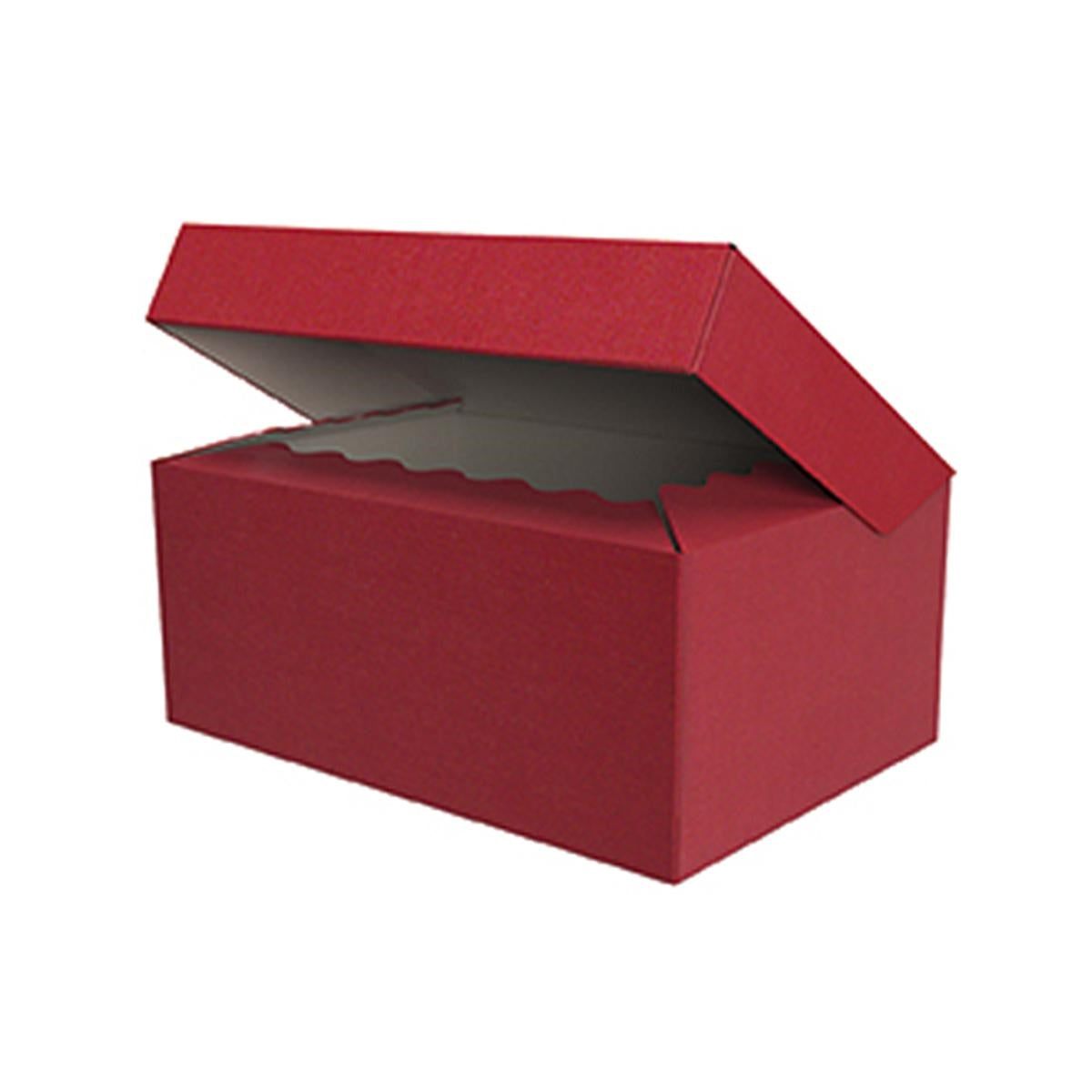 Scatola rossa in cartone con coperchio, 32,5x22,5H13,5 cm (kit da 10)