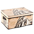 Contenitore organizer Colosseo in ecopelle, 31x5H22 cm