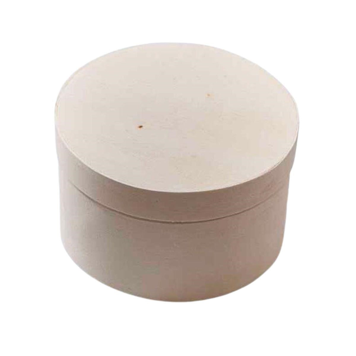 Scatola in legno con coperchio, Ø10x6 cm (kit da 10)