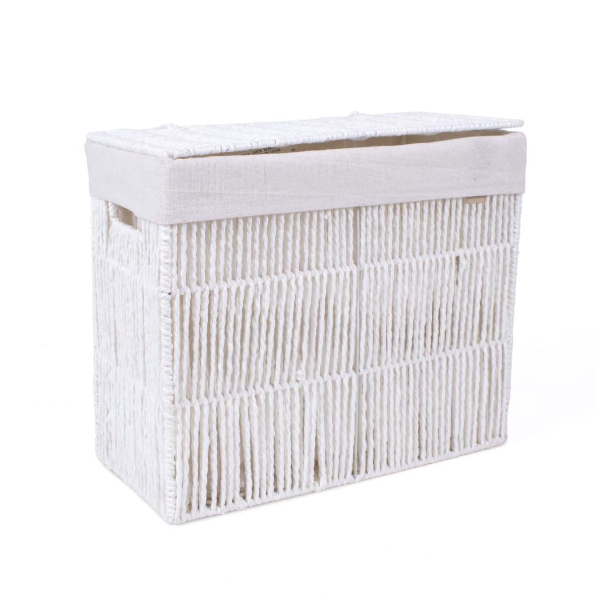 Scatola in carta bianca foderata, 31x18H31 cm