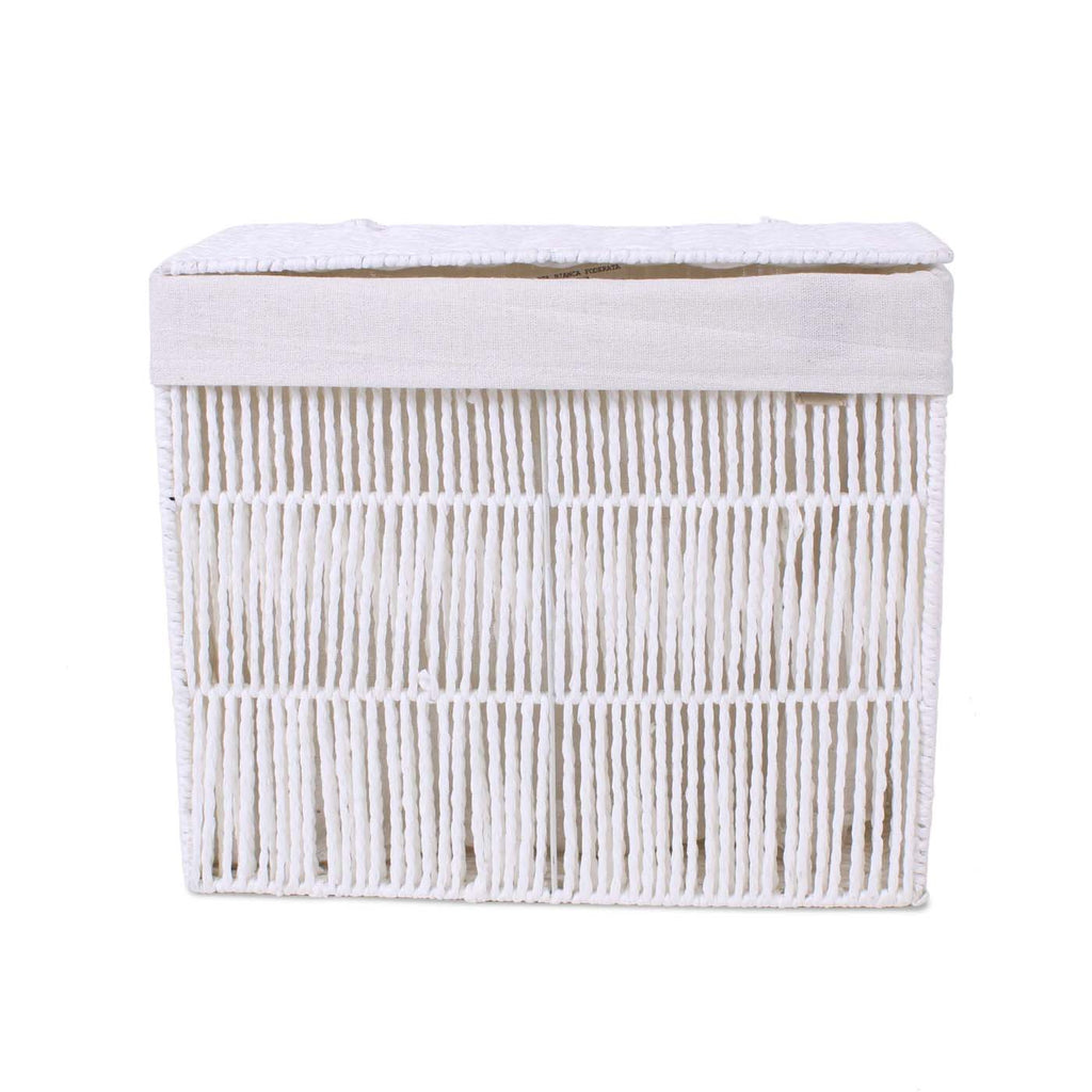 Scatola in carta bianca foderata, 31x18H31 cm