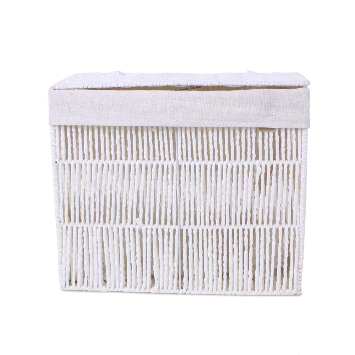 Scatola in carta bianca foderata, 31x18H31 cm