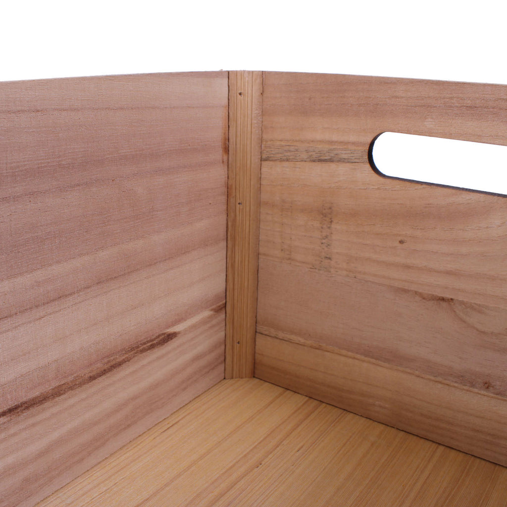 Scatola in legno di paulownia brunito, 42x31x24 cm