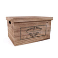 Scatola paulonia vintage home brunita, 42x31x24 cm