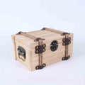 Baule abete sbiancato e corda, 30x20x15 cm