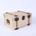 Baule abete sbiancato e corda, 36x25x18 cm