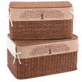 Cesta in rattan, 38x28x20 cm, set di 2