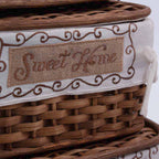 Scatole in bambù, set di 3, 38x28H20 cm