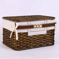 Scatola in bamboo marrone con fodera, 38x29x22 cm