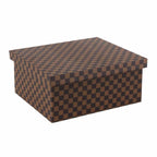 Scatola bicolore in PU e MDF, 35x30x15 cm