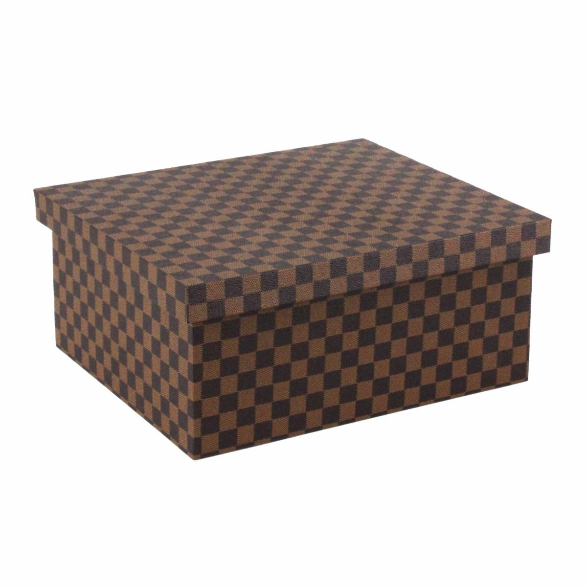 Scatola bicolore in PU e MDF, 35x30x15 cm