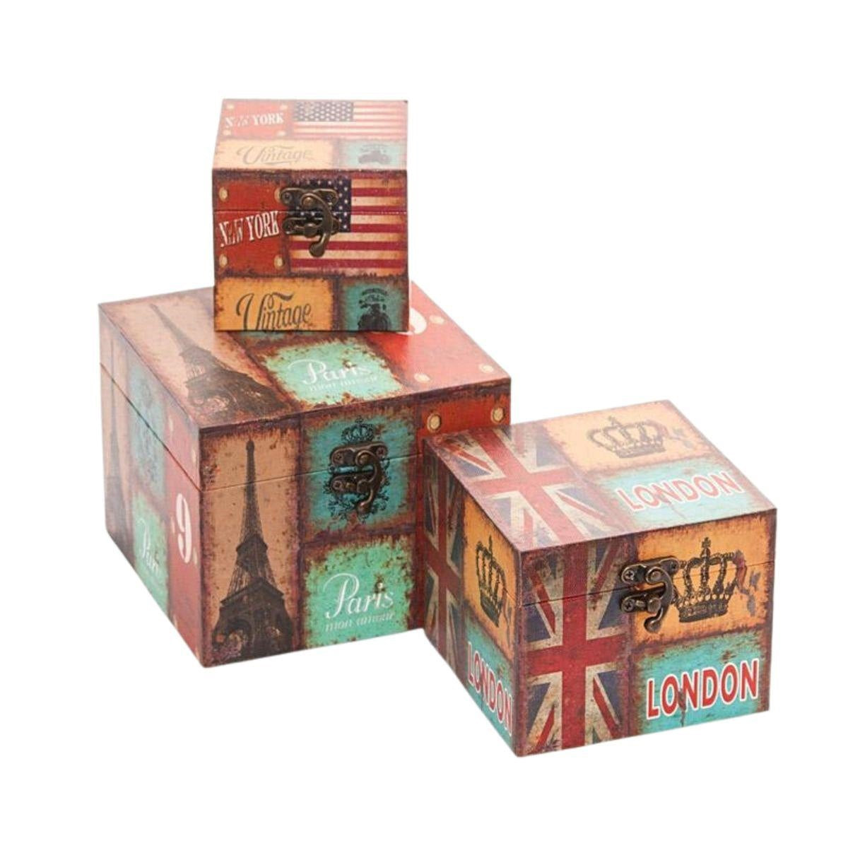 Scatole in mdf Paris, 15x15x12 cm