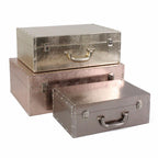 Valigie in mdf e PU, set da 3, 53x20H38 cm