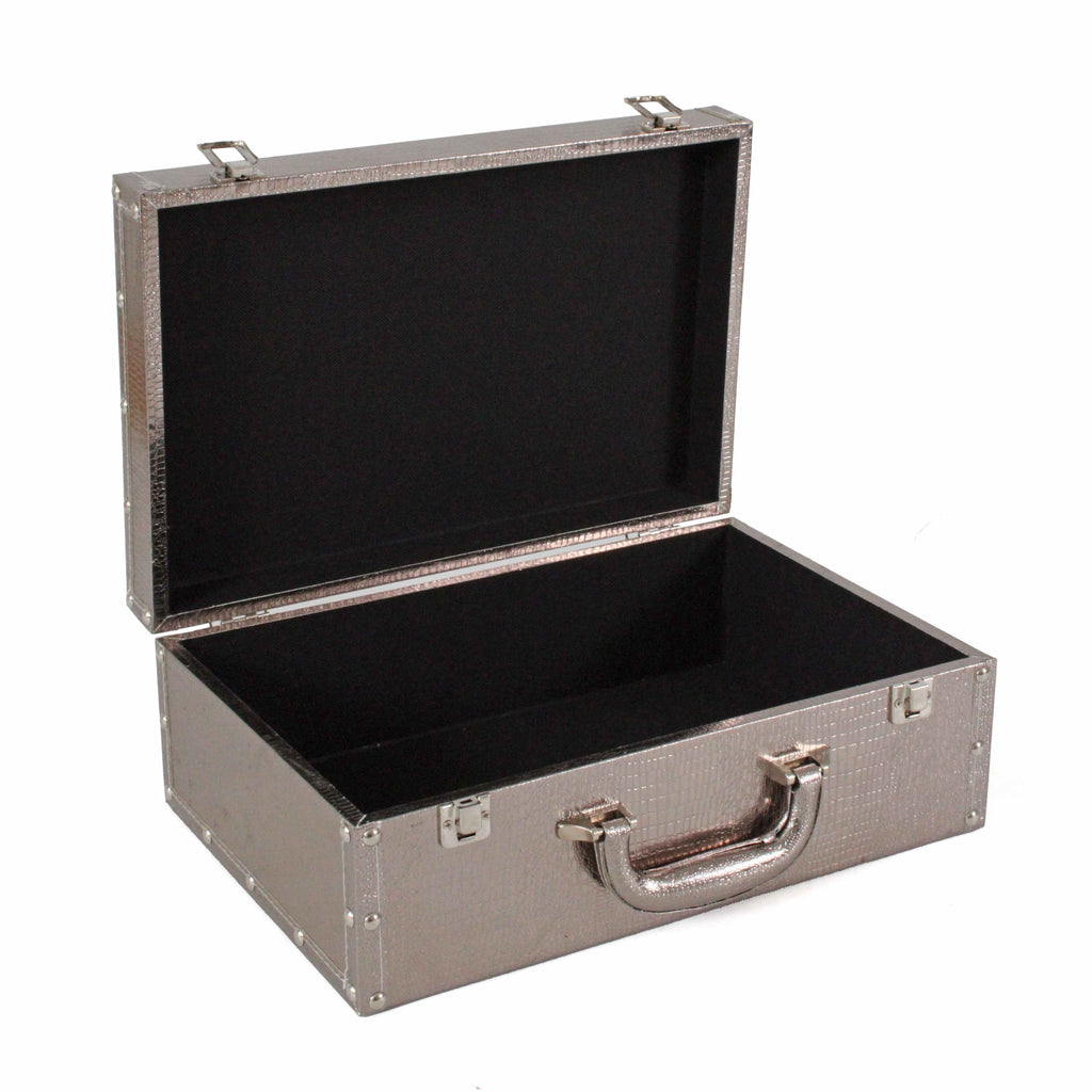 Valigie in mdf e PU, set da 3, 53x20H38 cm