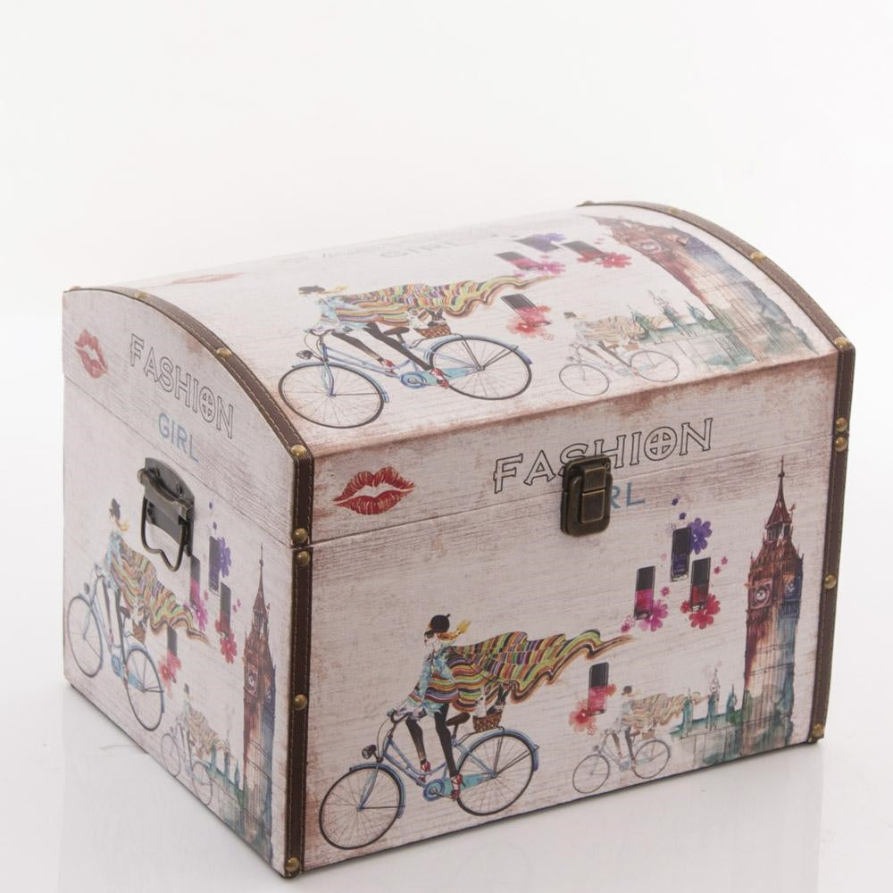Bauletto in mdf fashion girl, 40x30H30 cm
