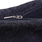 Borsa da donna in feltro nero effetto peloso con zip