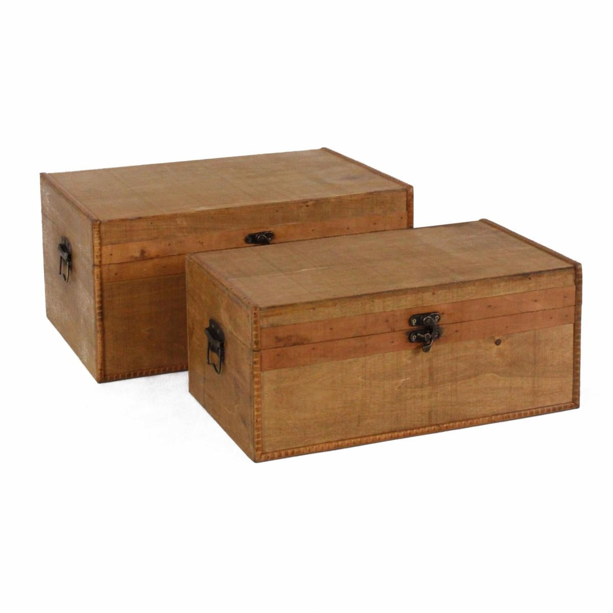 Baule in legno scuro, 44x30x21 cm