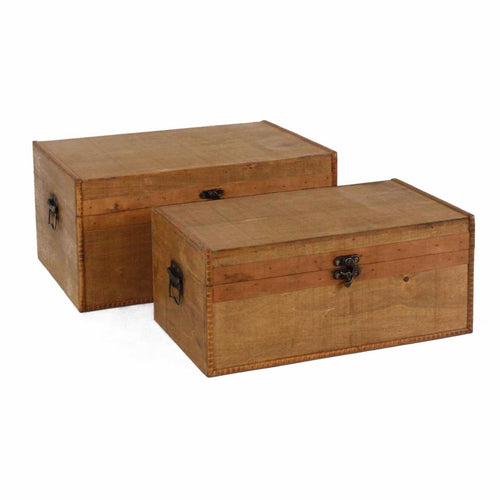 Baule in legno scuro, 44x30x21 cm
