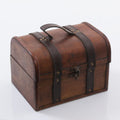 Baule cofanetto in legno marrone, 20x15x15 cm (kit da 3)
