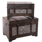 Baule in legno, set di 2, 58x36H36 cm