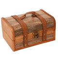 Baule in legno grigio e marrone, 18x12x10 cm (kit da 5)