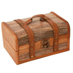 Baule in legno grigio e marrone, 18x12x10 cm (kit da 5)