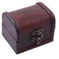 Cofanetto in legno scuro con chiusura a gancetto, 9x7x6,5 cm (kit da 10)