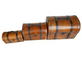 Bauletto bombato in legno, 45x30x30 cm