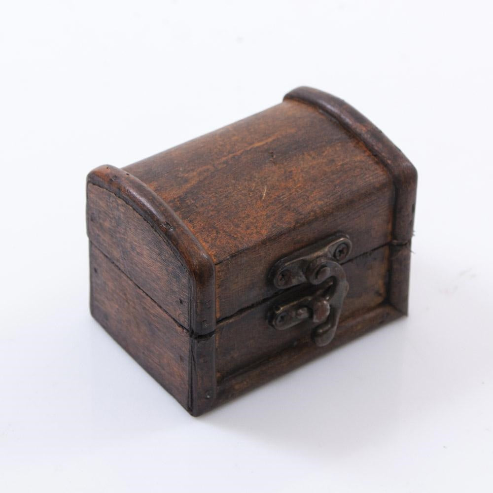 Bauletto mignon in legno scuro, 8x6x6 cm (kit da 10)