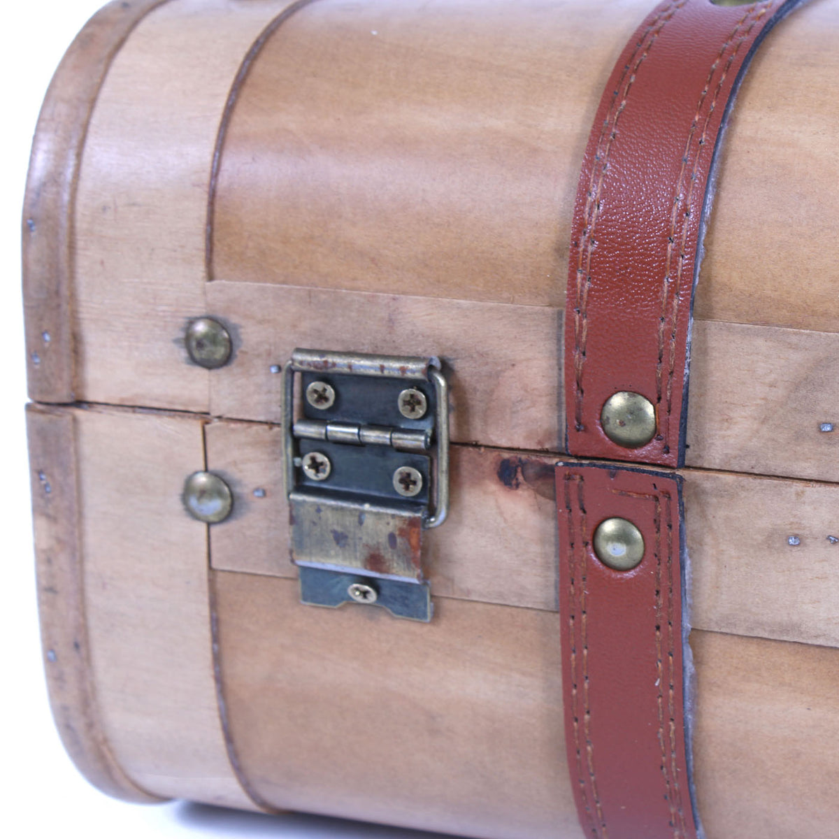 Valigie in compensato e pelle, set di 2, 45x31x19 cm