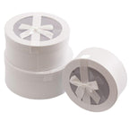 Scatole rotonde in cartone bianco, set di 3, 22H10 cm