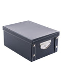 Scatola portadocumenti in cartone blu, 35X26H16 cm (kit da 3)