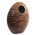 Vaso in legno naturale, 39x15x46 cm