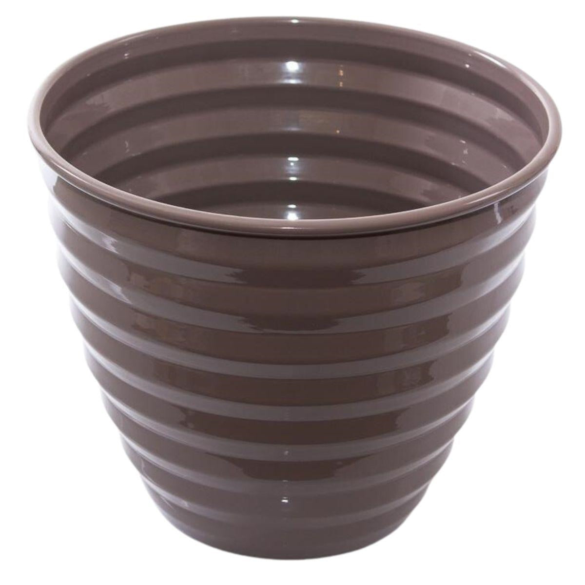 Portavaso in latta marrone, Ø26H22 cm (kit da 3)