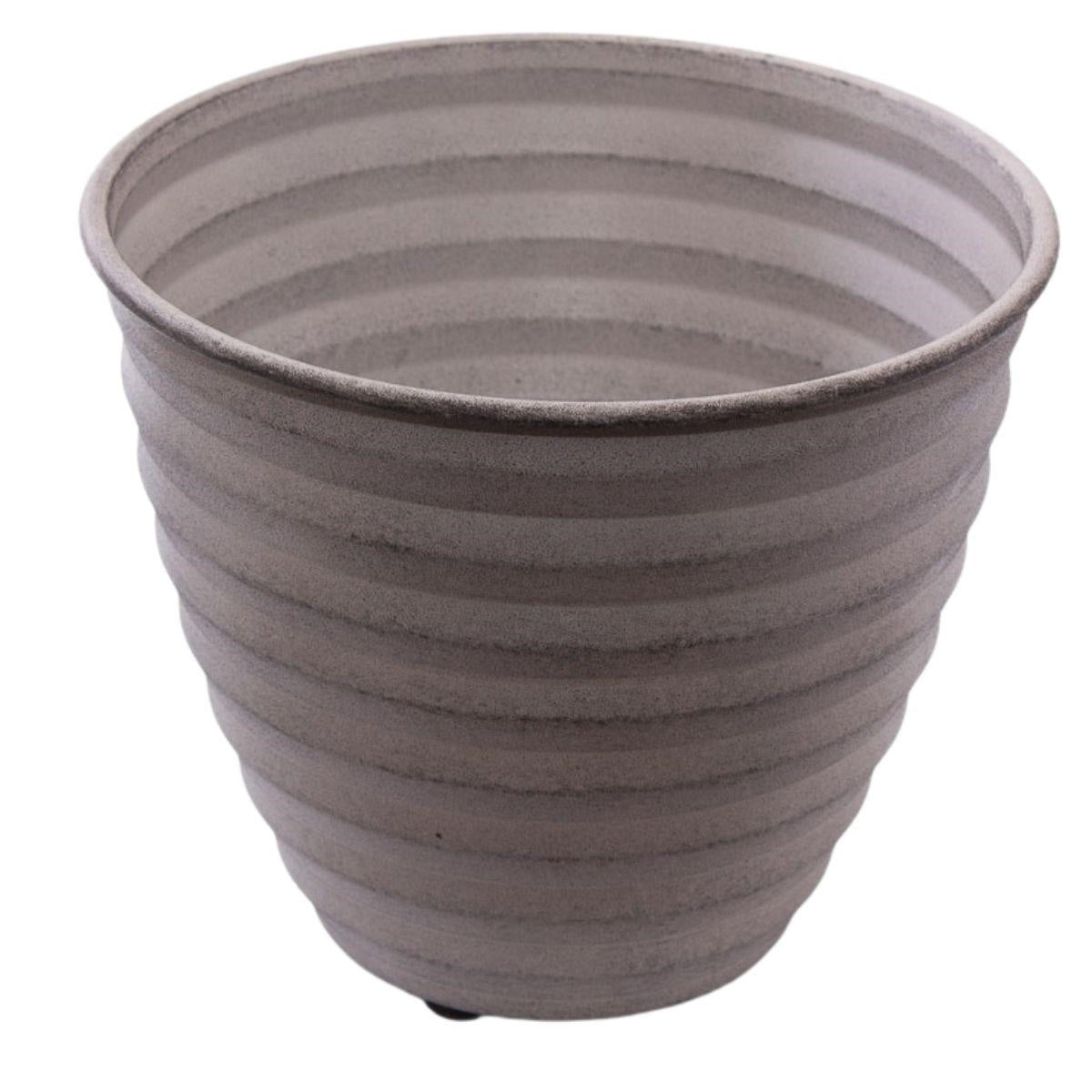 Coprivaso grigio in latta, Ø26x22 cm (kit da 3)