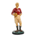 Statuetta giocatore di calcio in resina, stile vintage, 37x30x90 cm