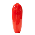 Vaso in terracotta smaltata arancione, Ø19H70 cm