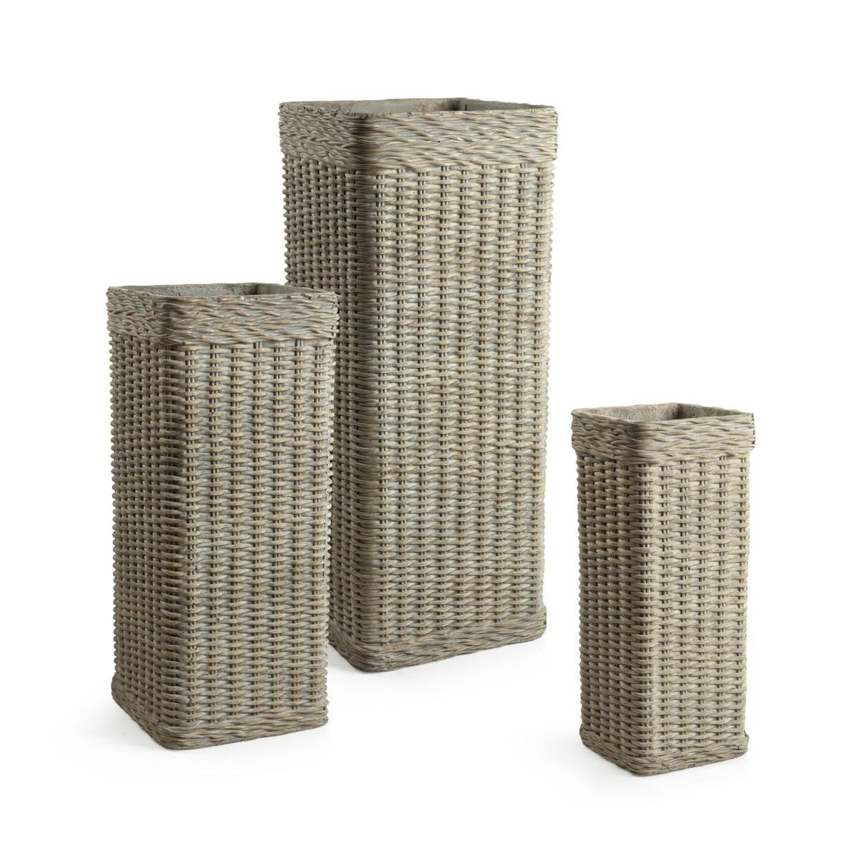 Vaso in fibrocemento, 37x37x90 cm