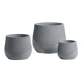 Vaso bombato grigio in fibrocemento, Ø55x45 cm