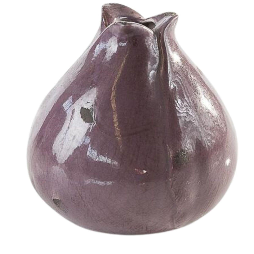 Vaso in ceramica viola, Ø13H13 cm