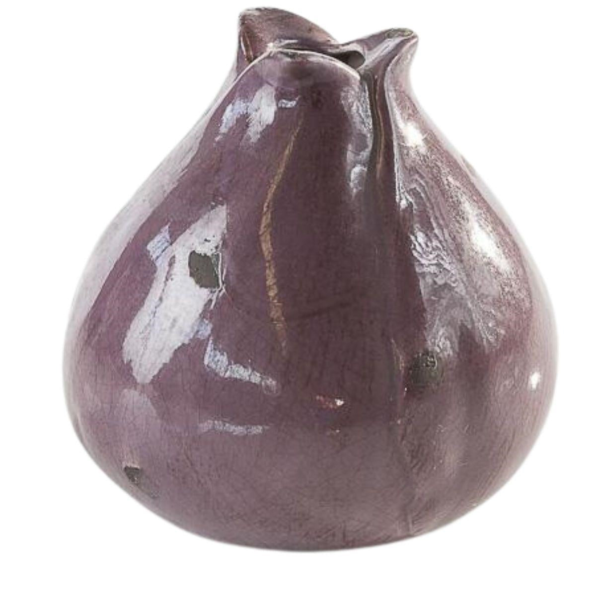 Vaso in ceramica viola, Ø13H13 cm
