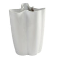 Vaso ondulato bianco, 35x35x46 cm