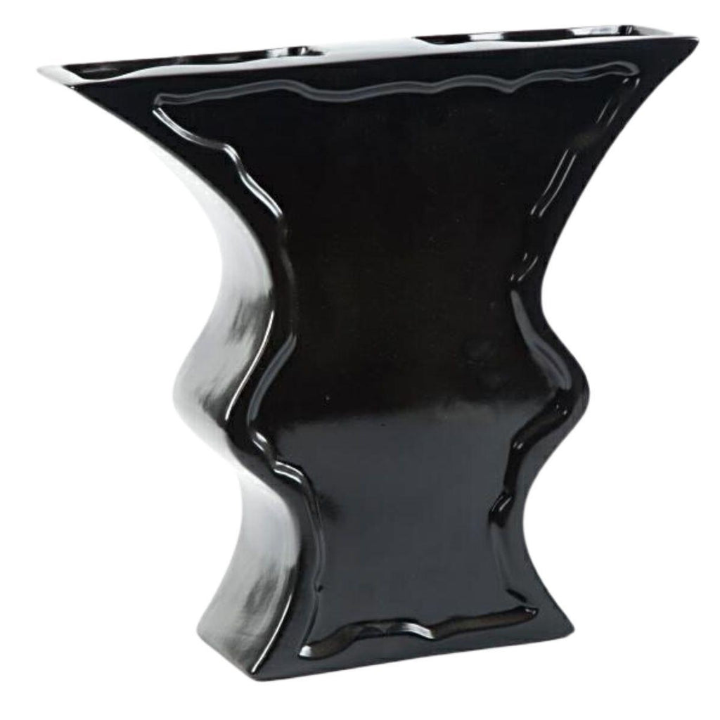 Vaso sagomato nero, 37X10H34 cm