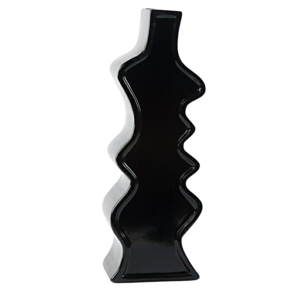 Vaso sagomato nero, 13H50 cm