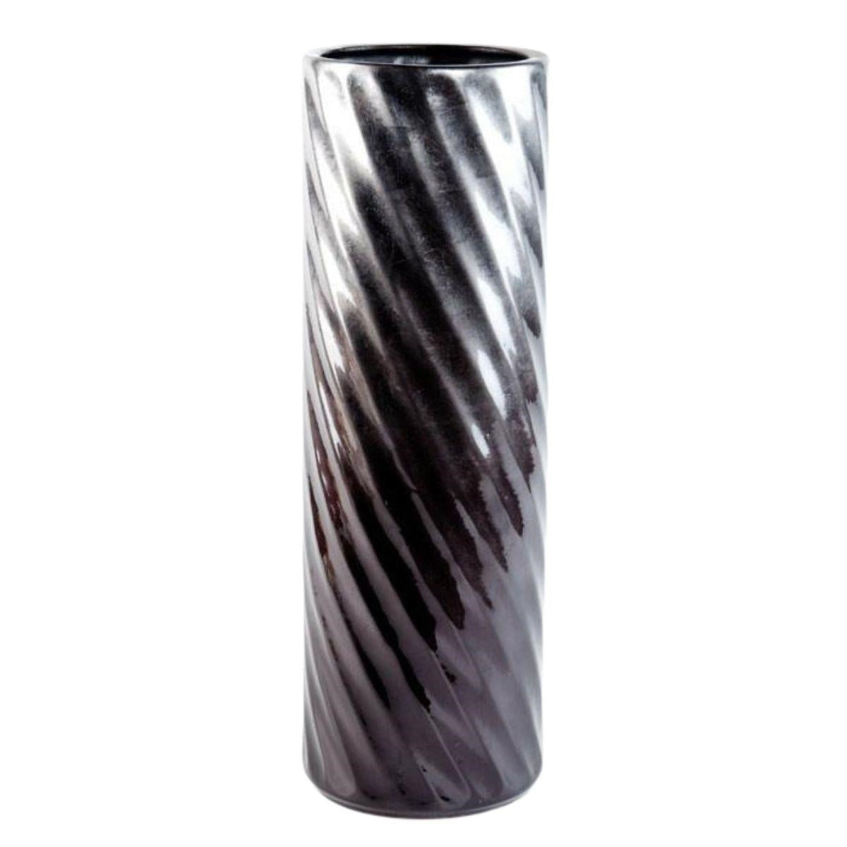 Vaso ondulato in terracotta, H50 cm