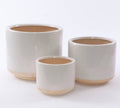 Portavaso in ceramica bianco, Ø32H30 cm, set di 3